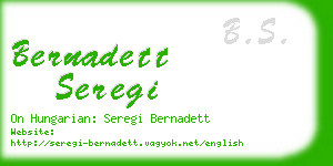 bernadett seregi business card